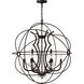 Campechia 9 Light 36 inch Brown Up Chandelier Ceiling Light