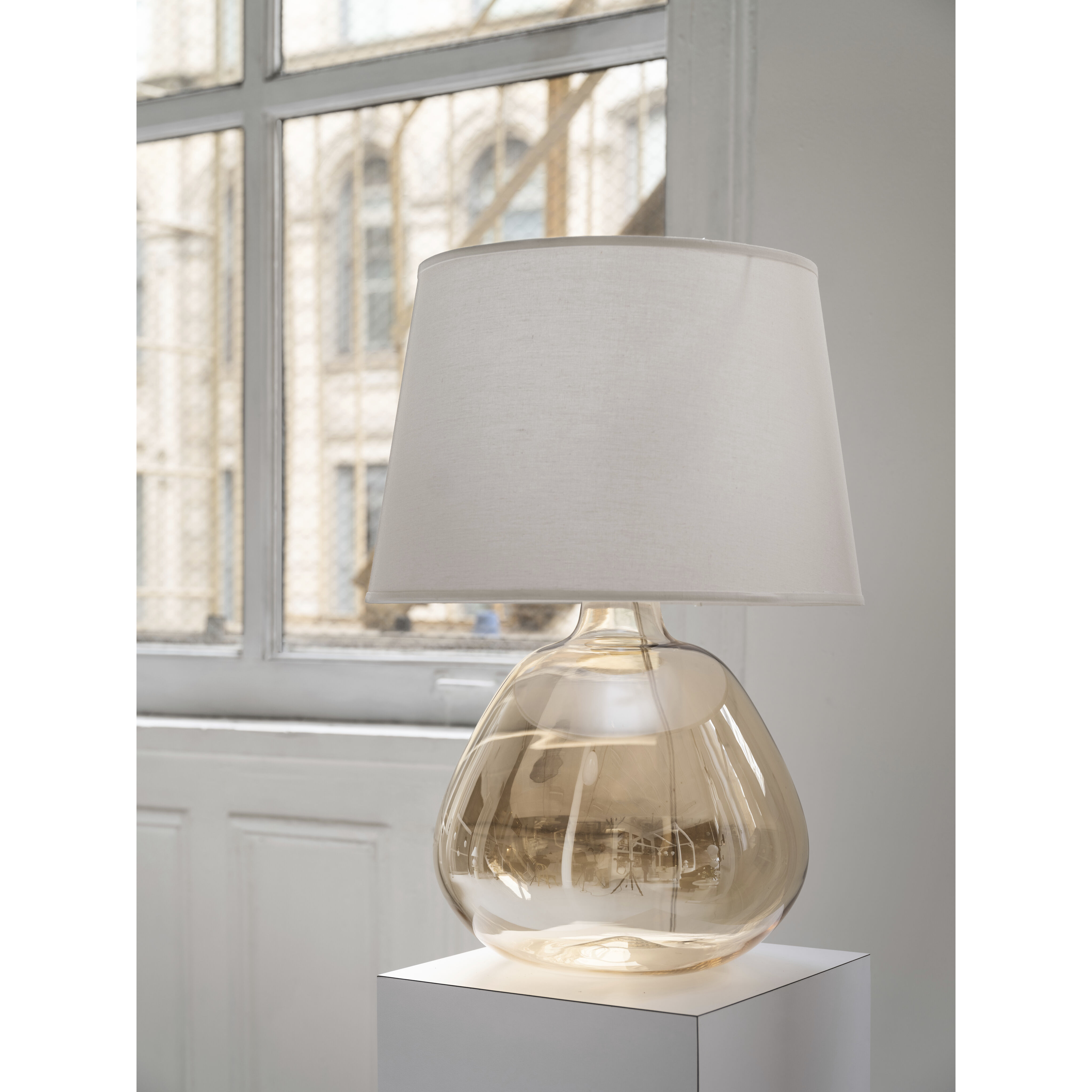 Thea 22.75 inch 60 watt Aged Brass Table Lamp Portable Light