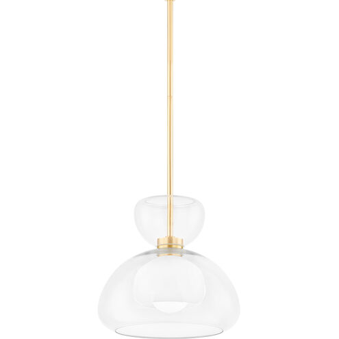 Cortney 1 Light 11.75 inch Aged Brass Pendant Ceiling Light
