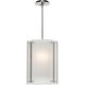 Textured Glass LED 12.4 inch Flat Bronze Pendant Ceiling Light in 3000K LED, Smoke Granite, Oversized