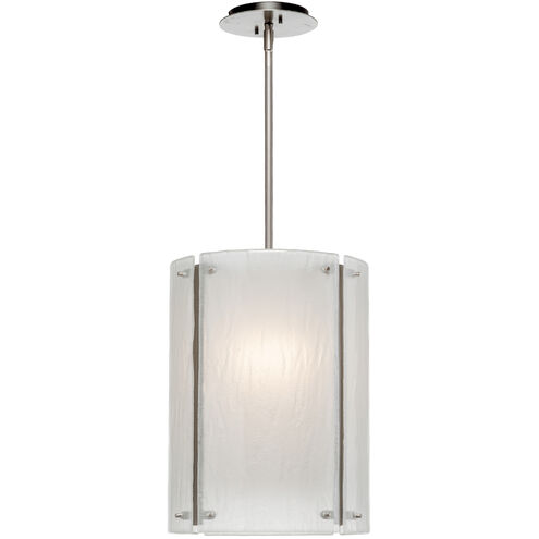 Textured Glass LED 12.4 inch Graphite Pendant Ceiling Light in Rimelight Frosted, 2700K LED, Oversized