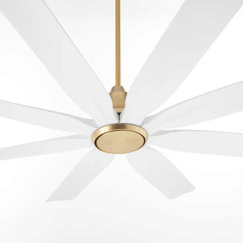 Rosales 60 inch Aged Brass with Studio White Blades Patio Fan