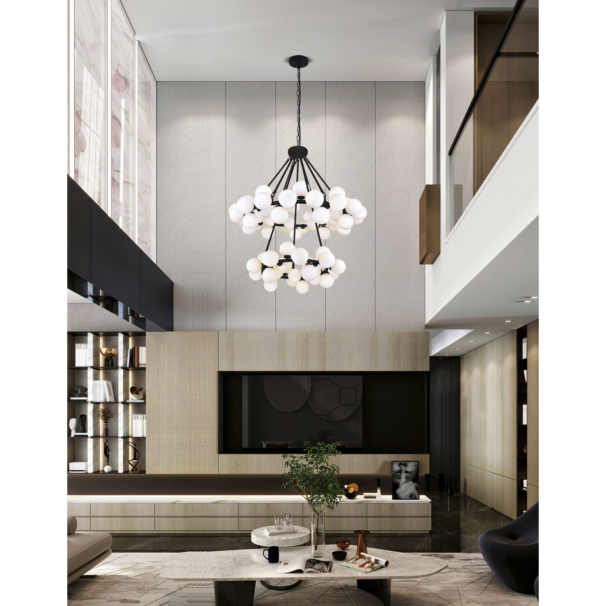 Arya 70 Light 39 inch Black Chandelier Ceiling Light
