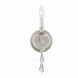 Ashton Bath Sconce Wall Light in Clear Hand Cut, Olde Silver
