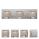 Keno 3 Light 22 inch Satin Nickel Vanity Light Wall Light