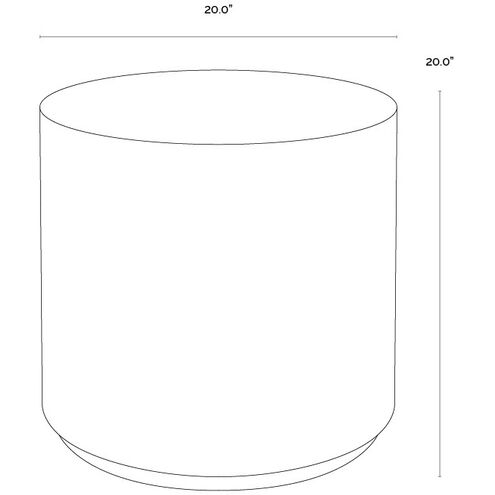 Perfetti 20 X 20 inch Grey / White Outdoor End Table