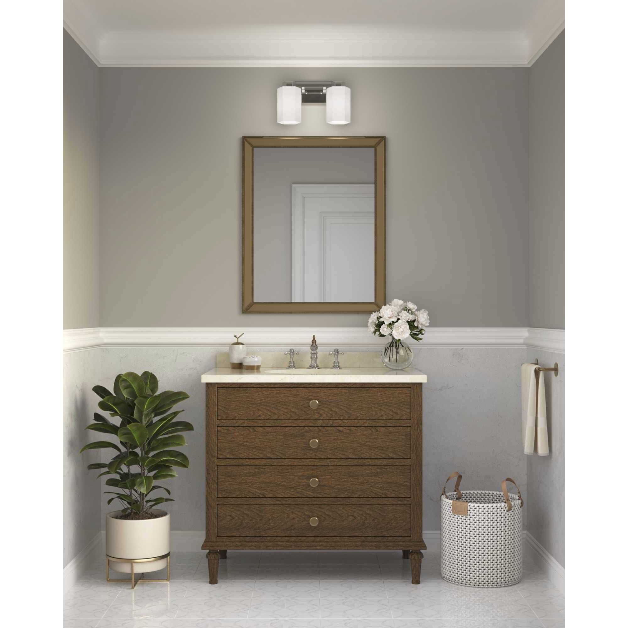 Estrada 2 Light 13.37 inch Polished Chrome Bathroom Vanity Light Wall Light