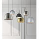 Fungo LED 15.75 inch Black and Satin Brass Single Pendant Ceiling Light in Black/Satin Brass
