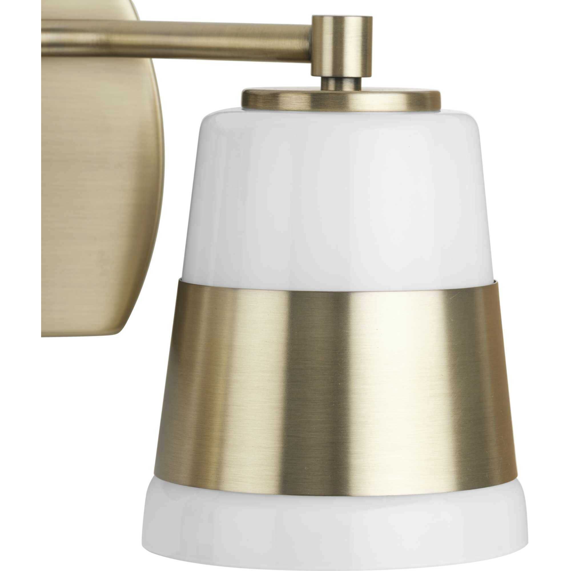 Haven 2 Light 16 inch Vintage Brass Bath Light Wall Light