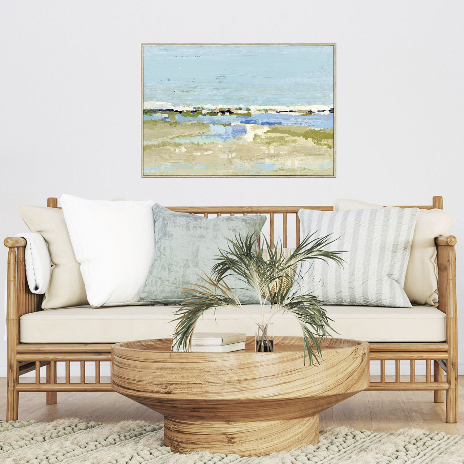 Serenity at Sea 31 X 21 inch Non-Glass Framed Art, Propac
