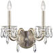 Napoli 2 Light 6 inch Antique Silver Wall Sconce Wall Light, Schonbek Signature