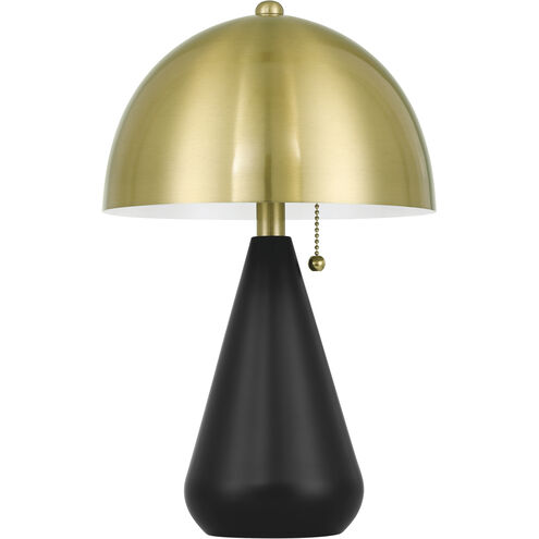 Shelby 14.55 inch Flat Black/Satin Brass Table Lamp Portable Light