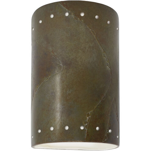 Ambiance Cylinder LED 5.75 inch Tierra Red Slate Wall Sconce Wall Light, Small