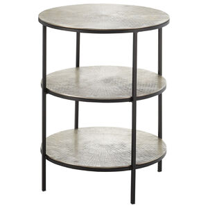 Cane 20 inch Black/Pewter Side Table