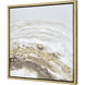 Jenkins Off White with Ochre and Gold Framed Wall Art