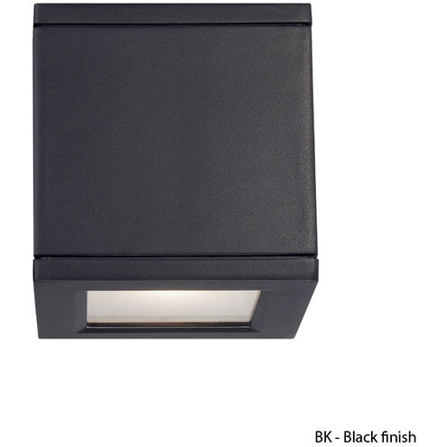 Rubix LED 5 inch Black Outdoor Wall Light
