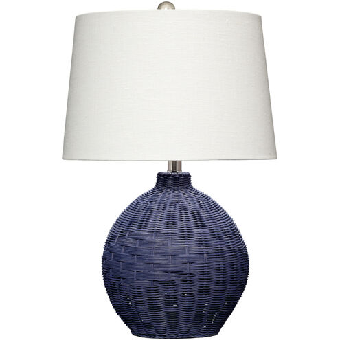 Cape 22 inch 150.00 watt Indigo Blue Table Lamp Portable Light