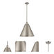 Ballston Cone 1 Light 16 inch Brushed Satin Nickel Pendant Ceiling Light