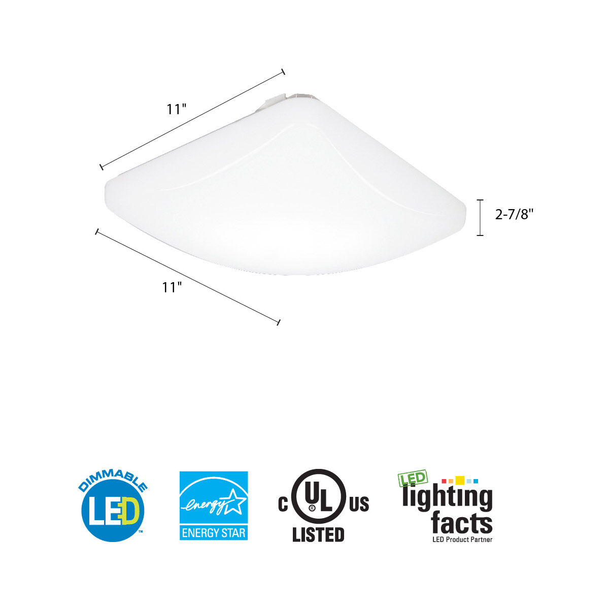 Signature LED 11 inch Matte White Flush Mount Ceiling Light