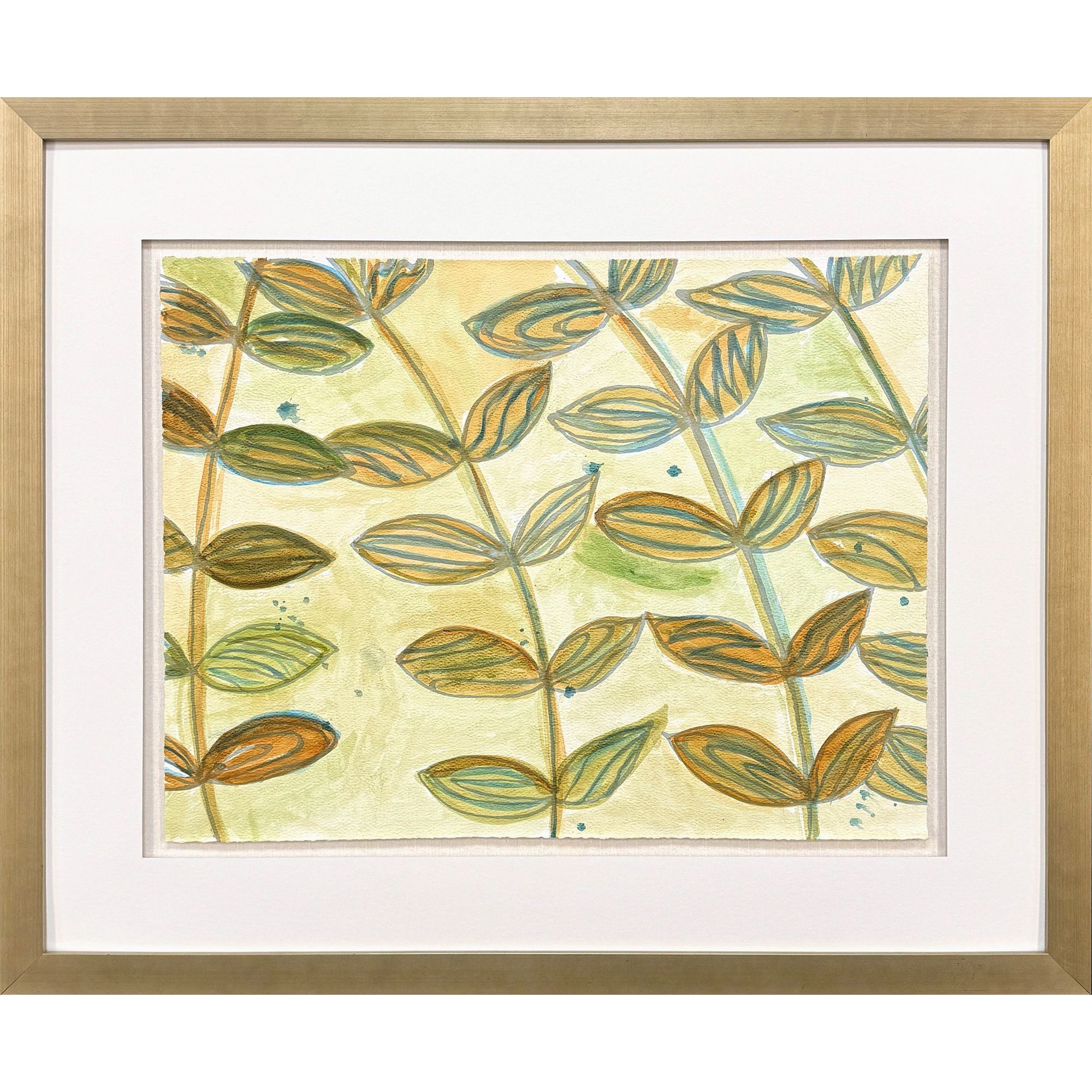 Shimmering Garden I & II Green and Multi and Yellow and Orange Framed Art, The Studio