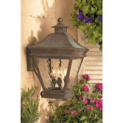 Bamboo 3 Light 20 inch Charcoal Outdoor Sconce