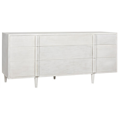 Morten White Wash Dresser, 9 Drawer