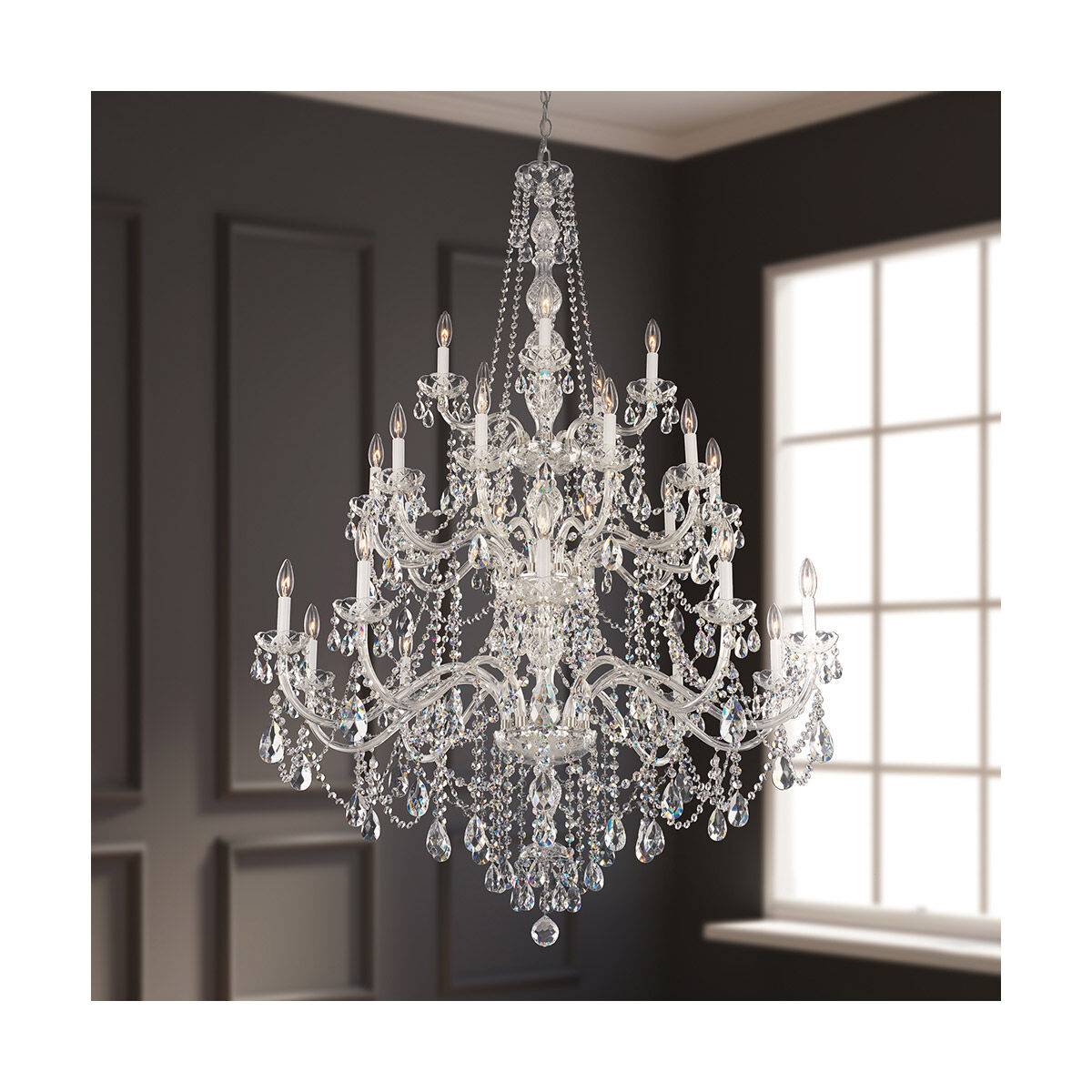 Arlington 25 Light 44.5 inch Polished Silver Chandelier Ceiling Light