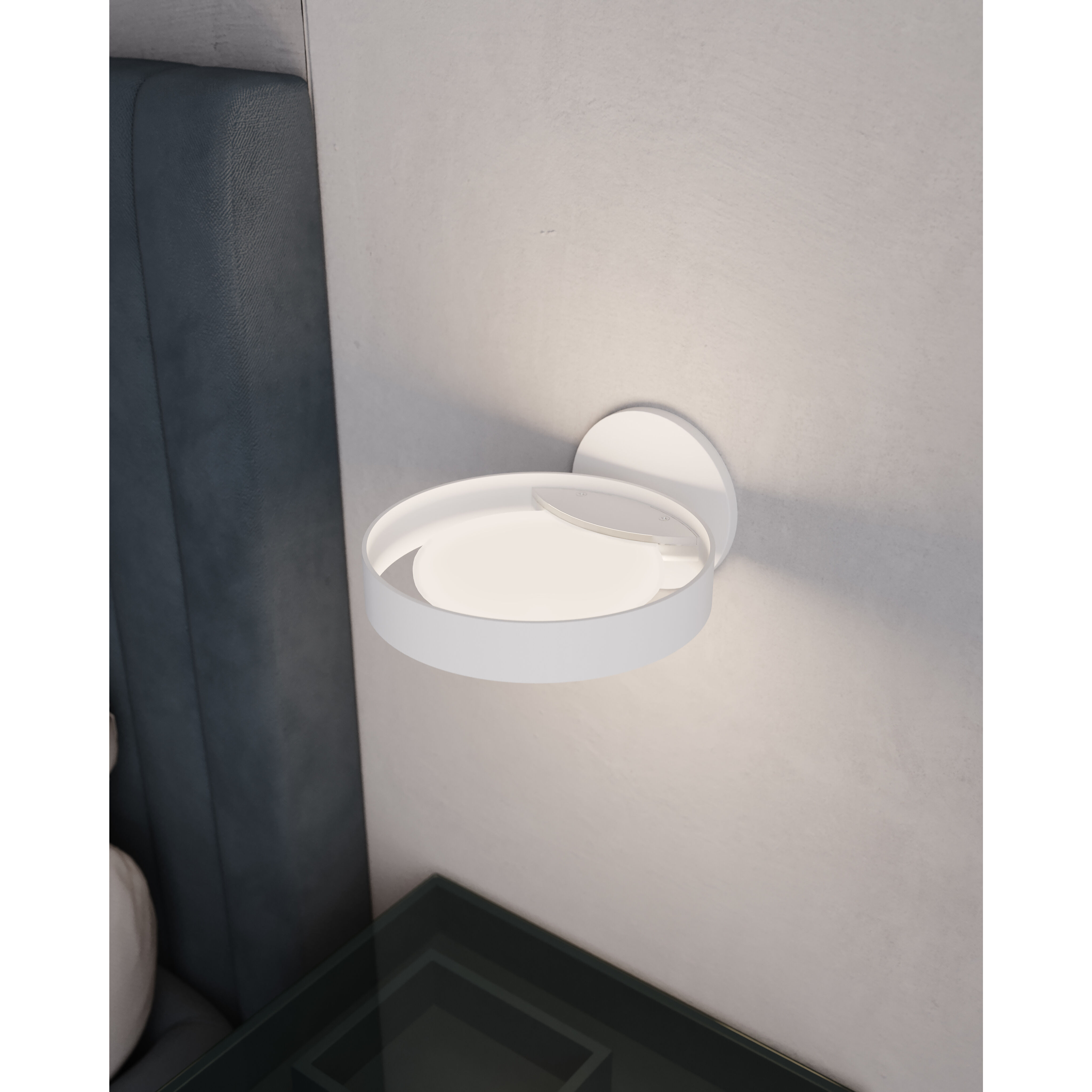 Light Guide Ring LED 8 inch Satin White Wall Sconce Wall Light