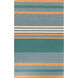 Sheffield Market 132 X 96 inch Teal, Bright Orange, Aqua, Butter Rug