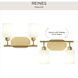 Reines 2 Light 14.75 inch Brushed Gold Bath Vanity Wall Light