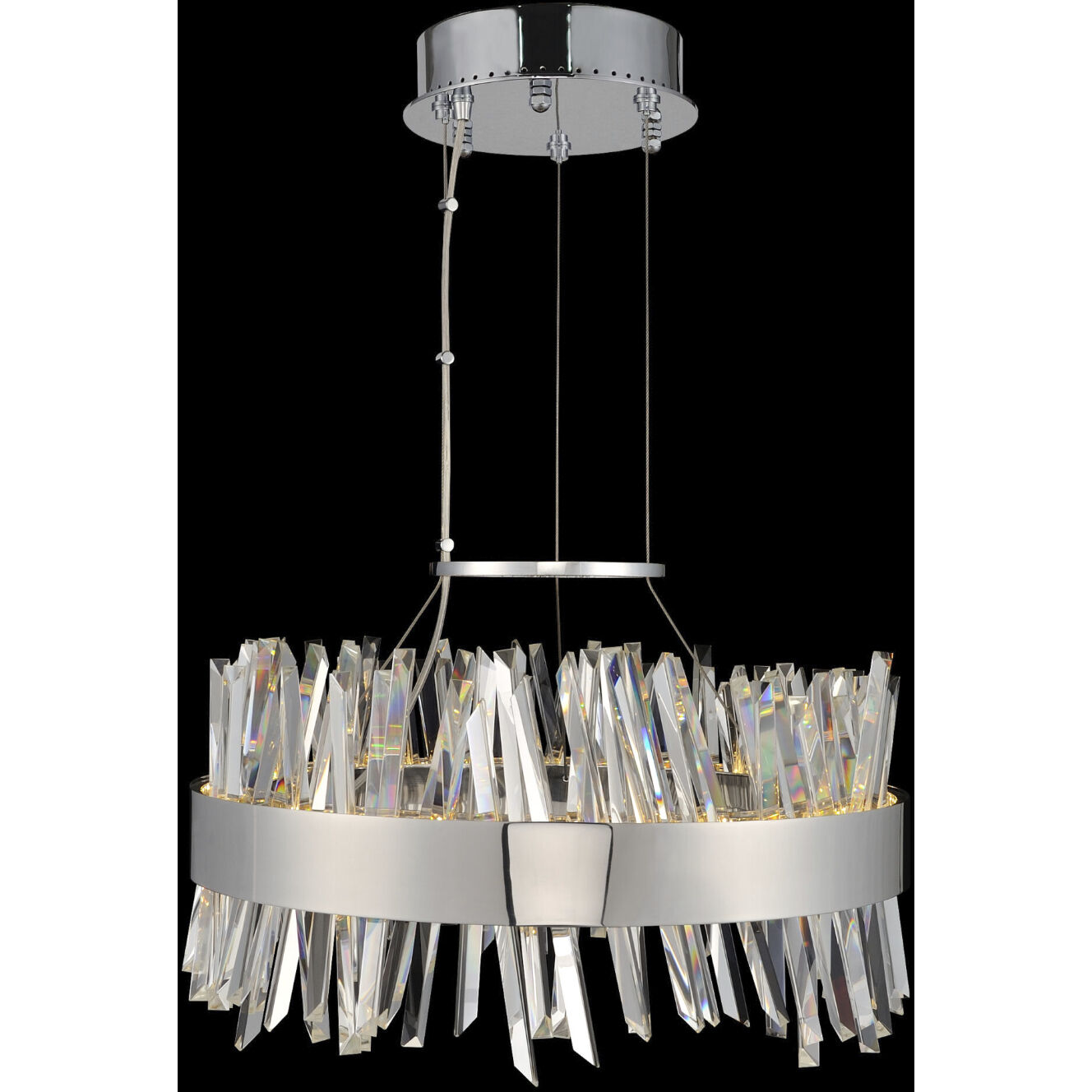 Glacier LED 20 inch Chrome Pendant Ceiling Light