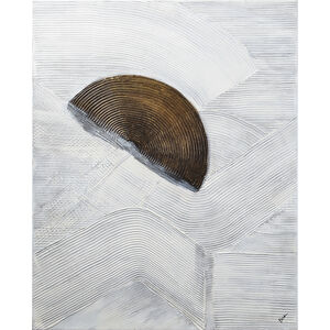 Skylab Multicolor Heavy Texture and Gold Accent Canvas Art