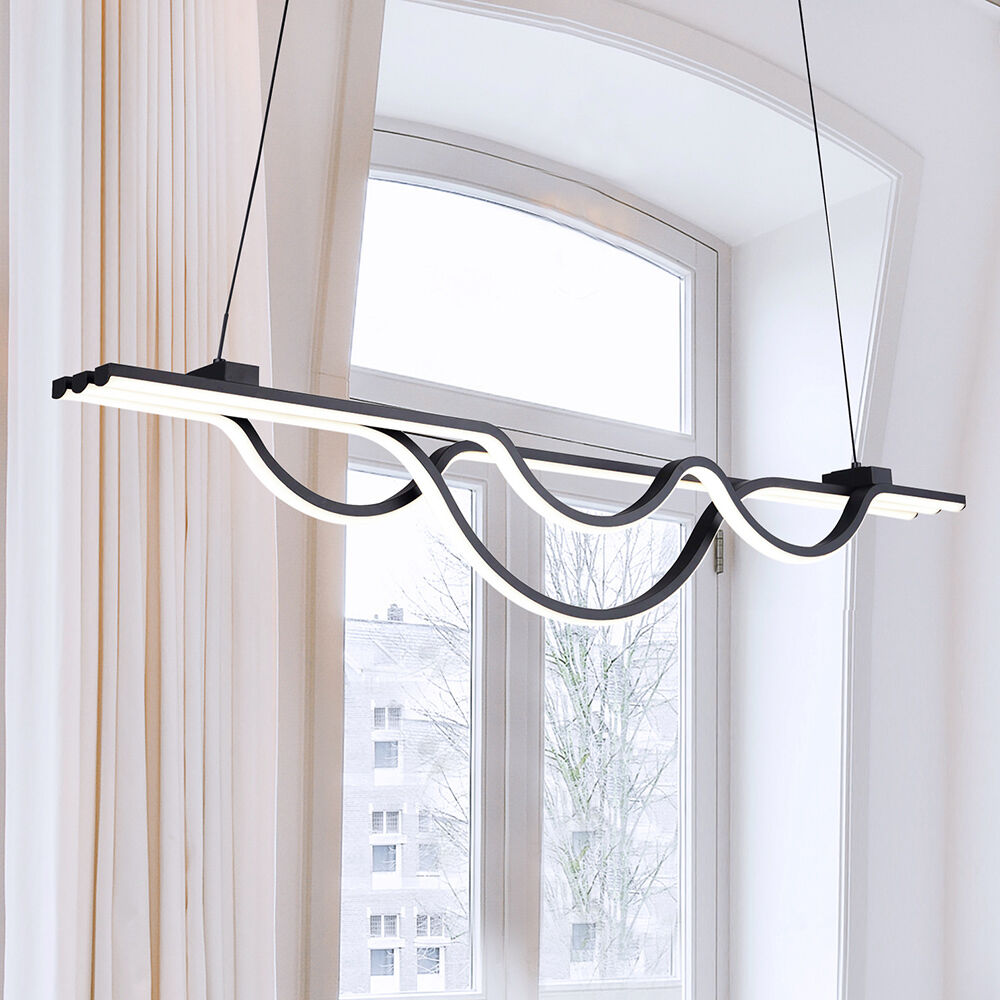 Veira LED 36 inch Black Chandelier Ceiling Light