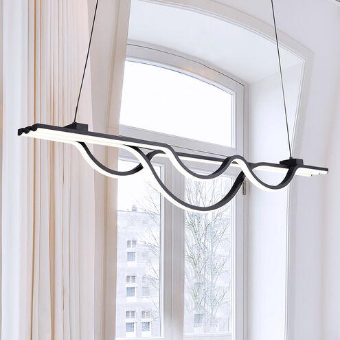 Veira LED 36 inch Black Chandelier Ceiling Light