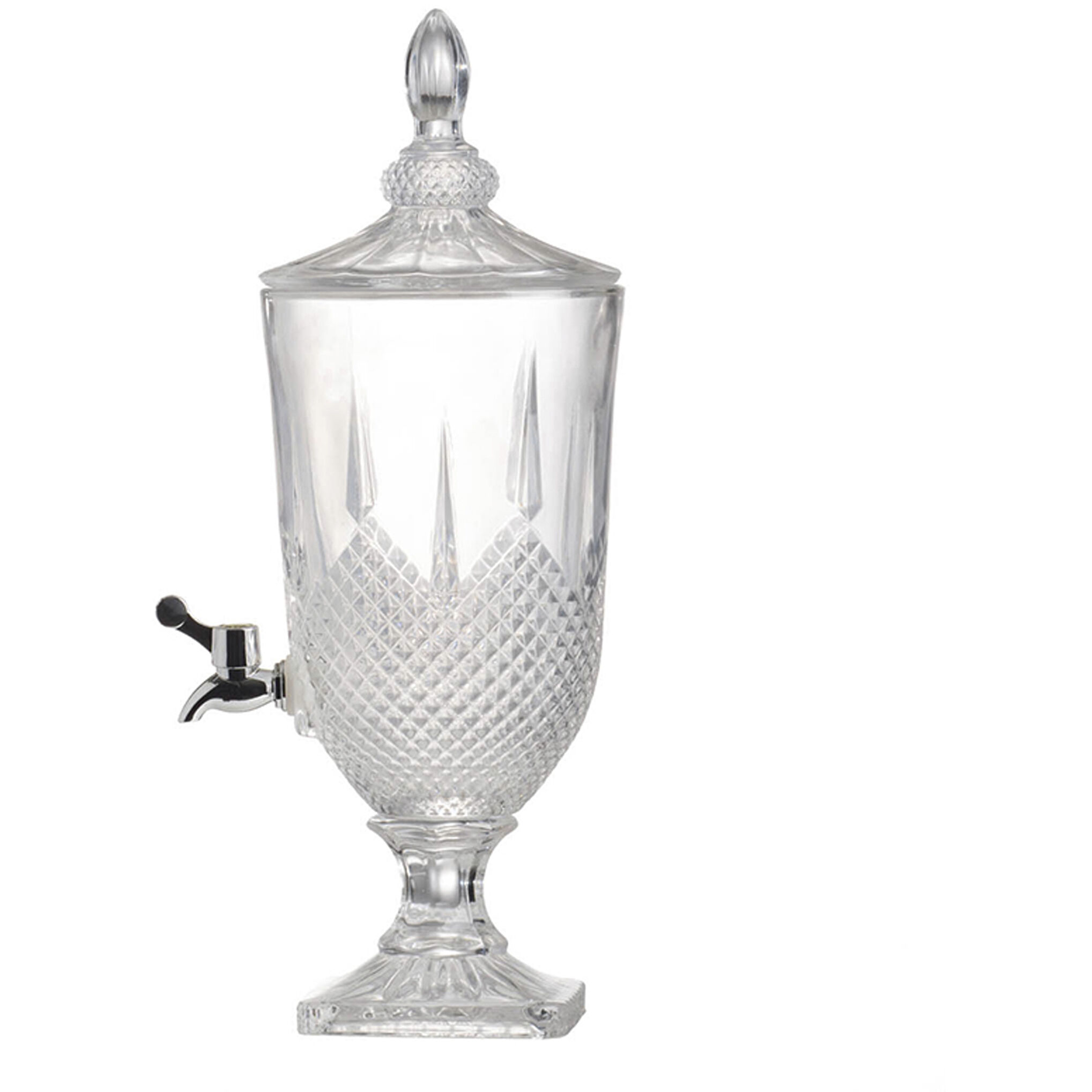Anita Clear and Polished Silver Drink Dispenser