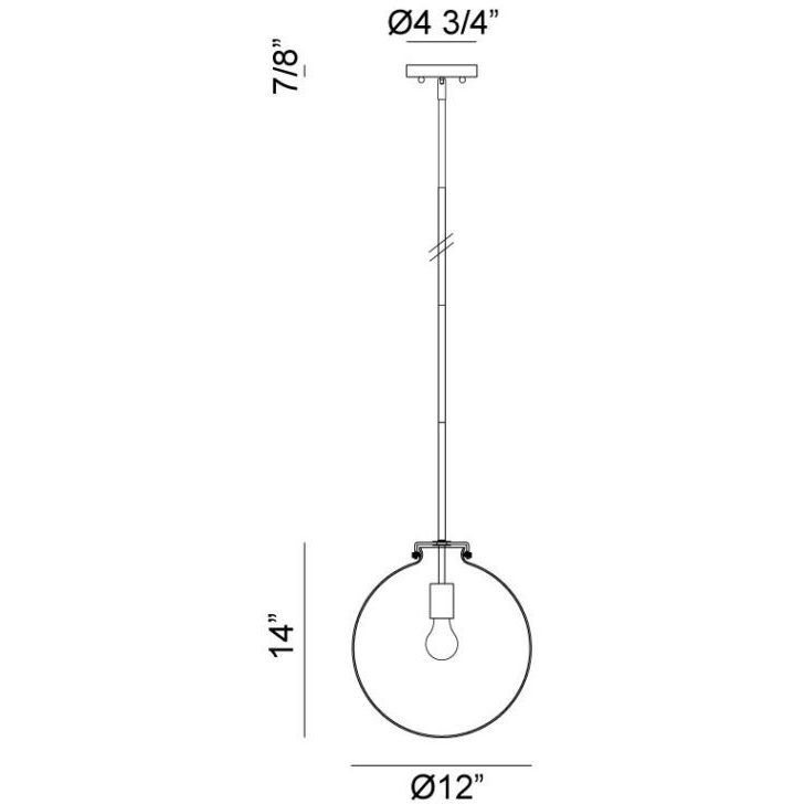 Menton 1 Light 12 inch Brushed Nickel Pendant Ceiling Light
