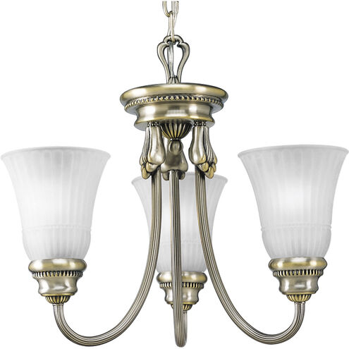 Huntington 3 Light 19 inch Colonial Silver Chandelier Ceiling Light