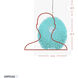 Urchin 1 Light 13 inch Aqua Velvet Pendant Ceiling Light