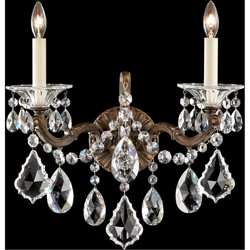 La Scala 2 Light 6 inch Florentine Bronze Wall Sconce Wall Light