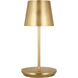 Sean Lavin Nevis 10.5 inch 2.40 watt Hand Rubbed Antique Brass Rechargeable Table Lamp Portable Light