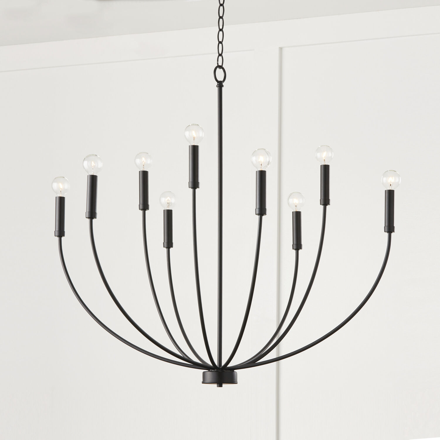 Ansley 9 Light 35.25 inch Matte Black Chandelier Ceiling Light