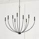 Ansley 9 Light 35.25 inch Matte Black Chandelier Ceiling Light