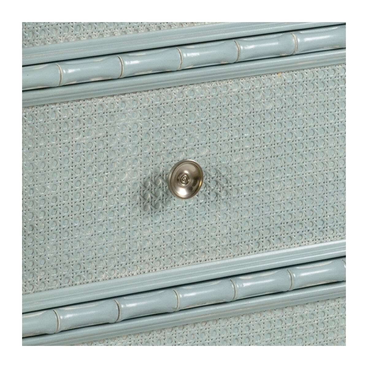 Wildwood Blue/White Glaze/Satin Nickel Chest