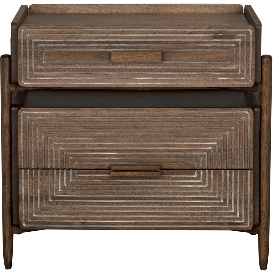 Savino 31 X 30 inch Dark Walnut Side Table