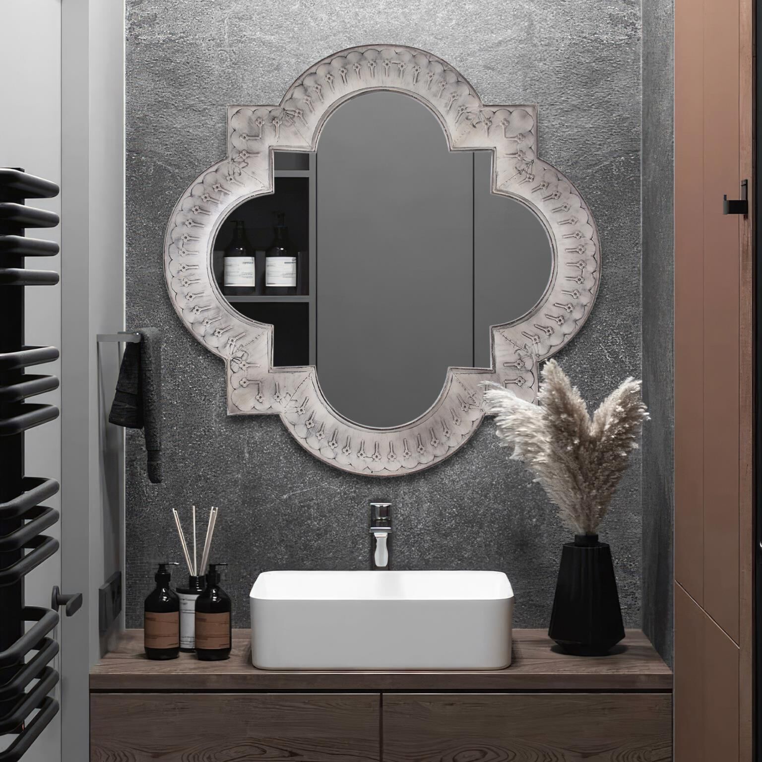 Sebastian 54.5 X 54.5 inch White Mirror