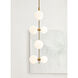Sean Lavin ModernRail LED 12.8 inch Aged Brass Pendant Ceiling Light in 24V Remote Canopy, Glass Orbs, Integrated LED