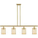 Nestbrook 4 Light 48 inch Satin Gold Island Light Ceiling Light