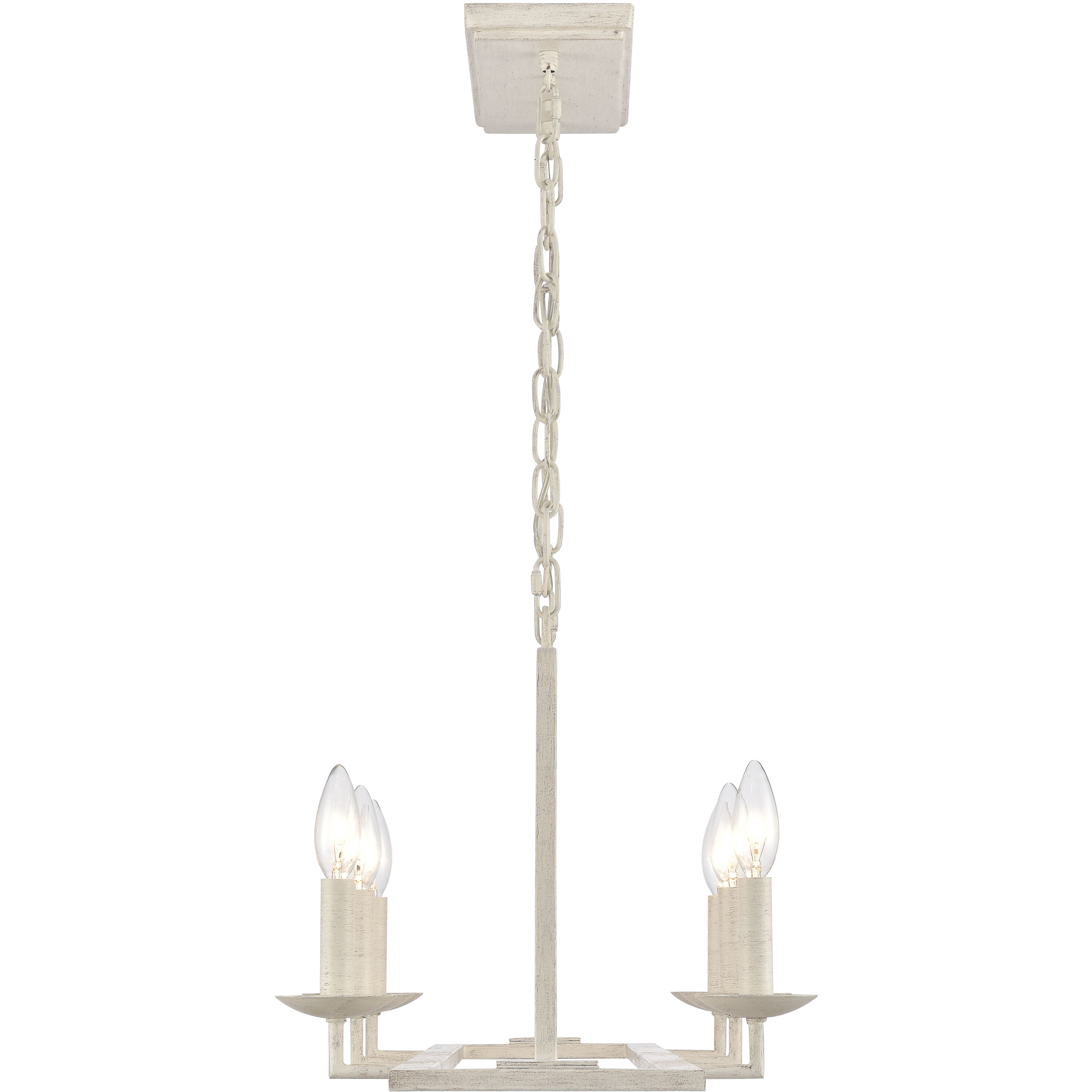 Joanie 6 Light 34 inch Antique White Linear Chandelier Ceiling Light