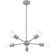 Lansdale 5 Light 19 inch Nordic Gray with Brushed Nickel Accents Chandelier Ceiling Light