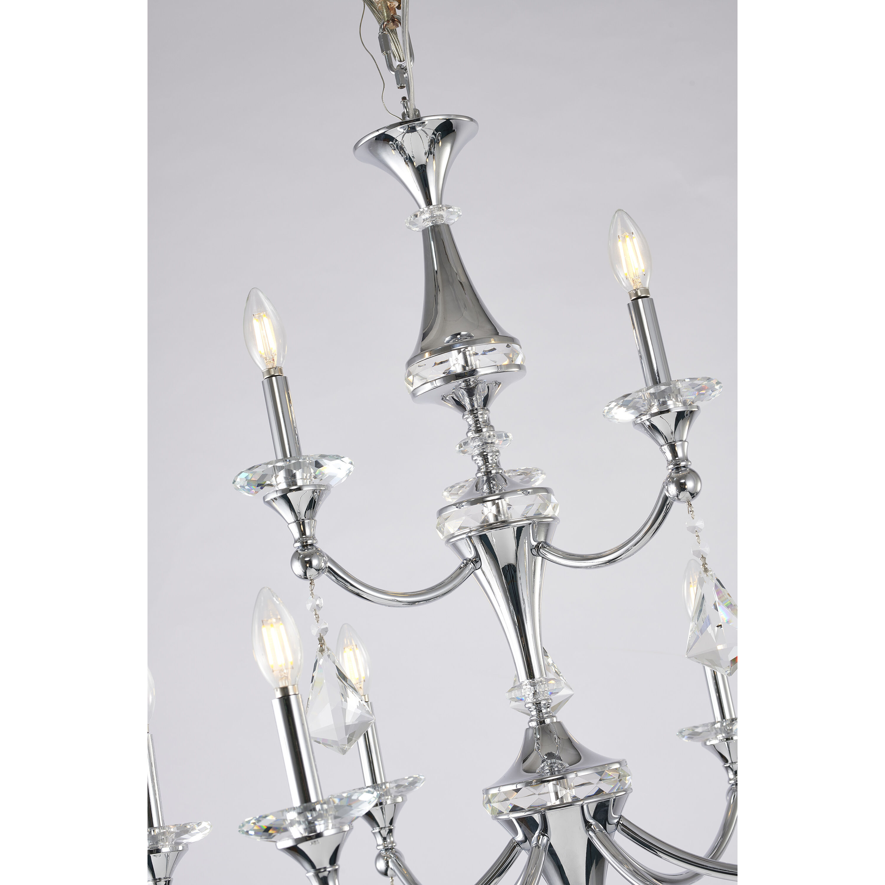 Canada 9 Light 30.5 inch Chrome Chandelier Ceiling Light